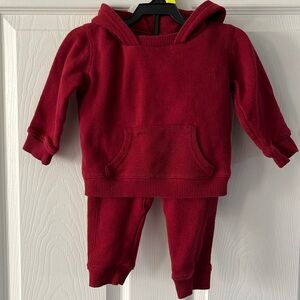 Baby Clothes for Boy/Girl Solid Color Hoodie and Sweatpants Outfit Sweatsuit